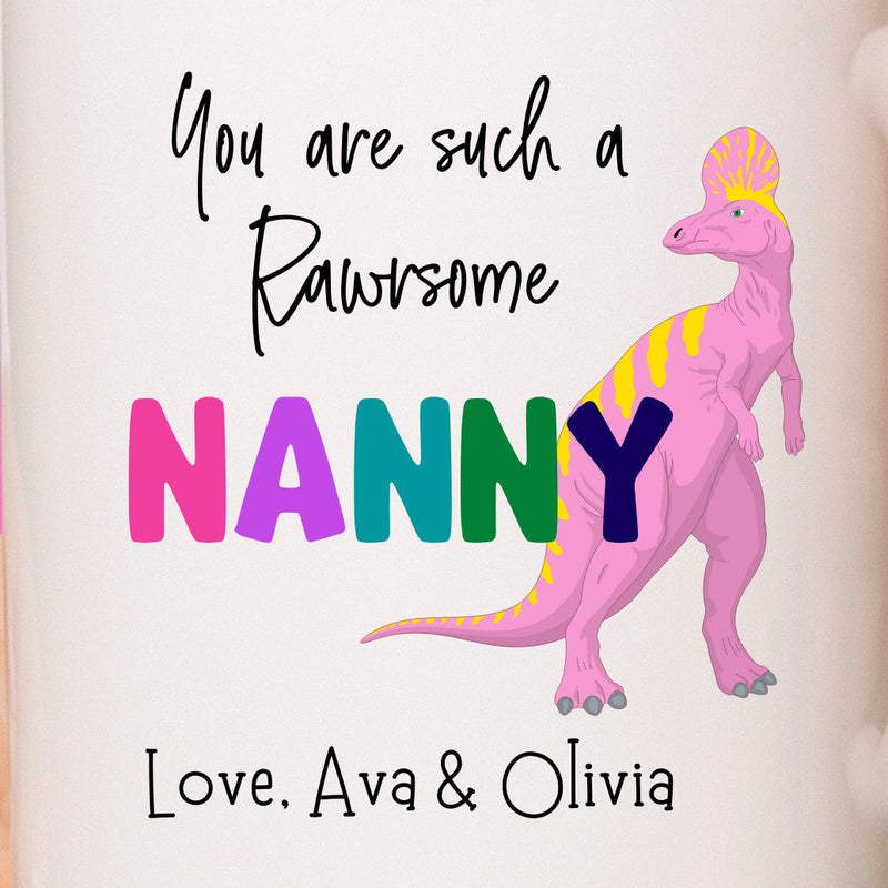 Custom Dinosaur Coffee Mug for Grandma