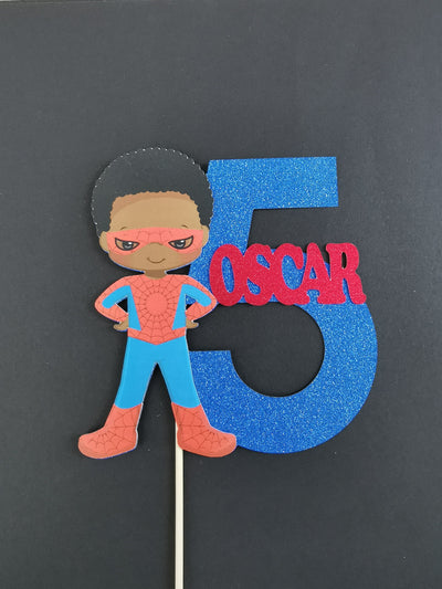 Personalised Superhero Boy Cake topper