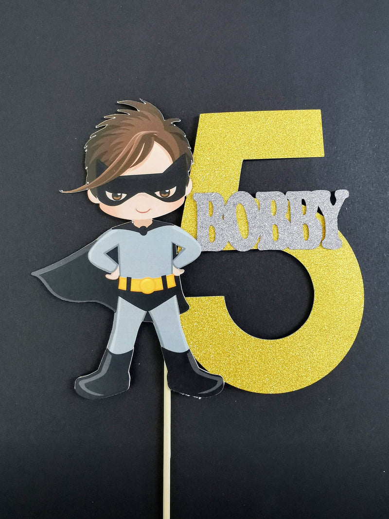 Personalised Superhero Boy Cake topper