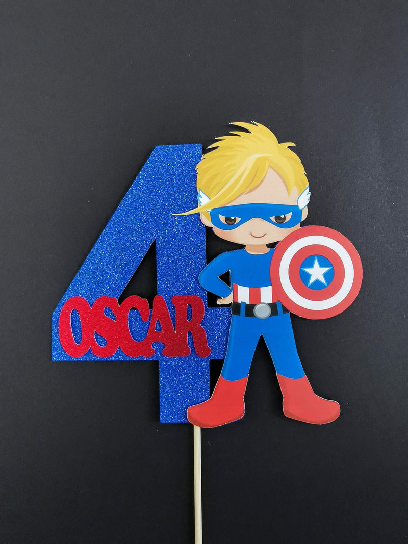 Personalised Superhero Boy Cake topper