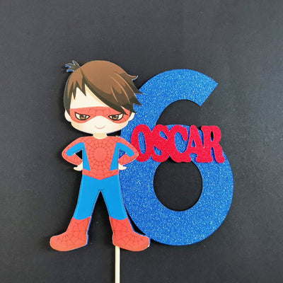 Personalised Superhero Boy Cake topper