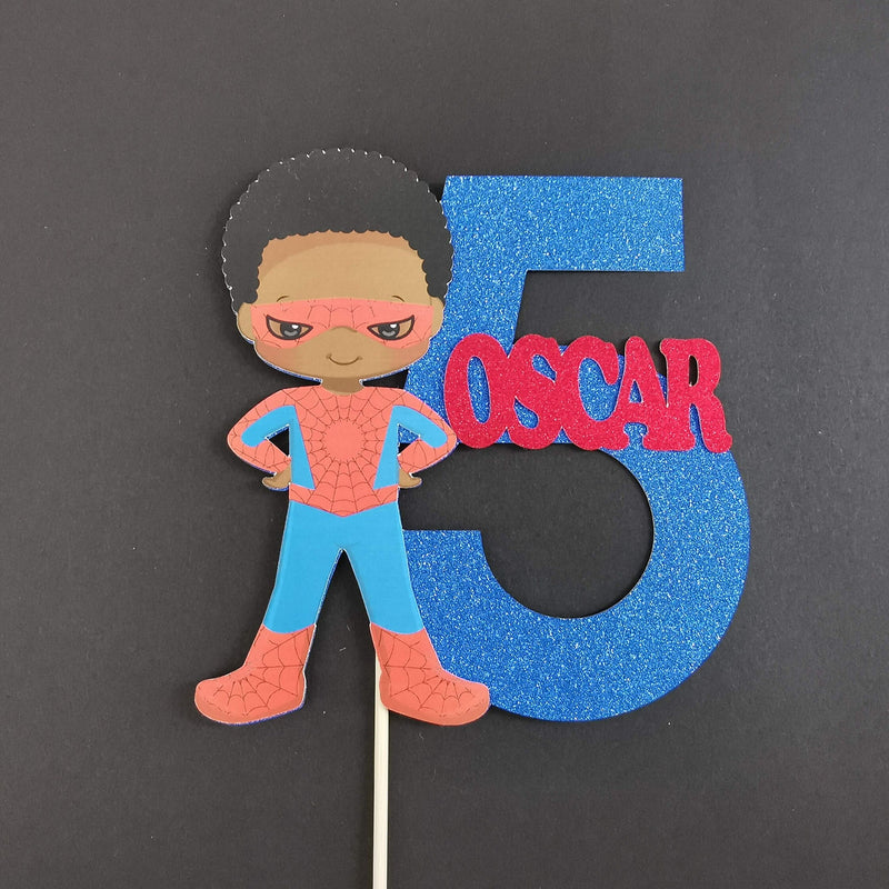 Personalised Superhero Boy Cake topper