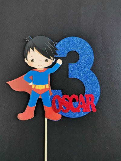 Personalised Superhero Boy Cake topper