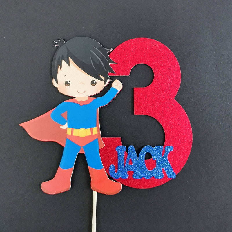 Personalised Superhero Boy Cake topper