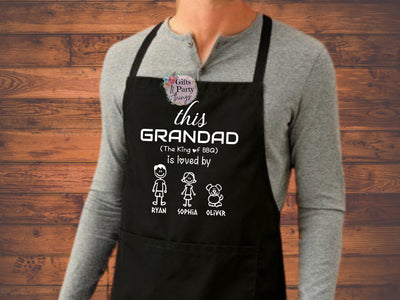 This Grandad Is Loved By Custom Apron | King of BBQ