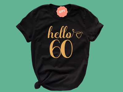 Hello 60 Custom Cake Topper