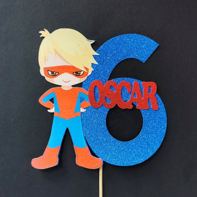 Personalised Superhero Boy Cake topper