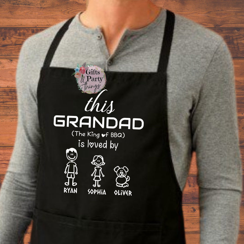 This Grandad Is Loved By Custom Apron | King of BBQ