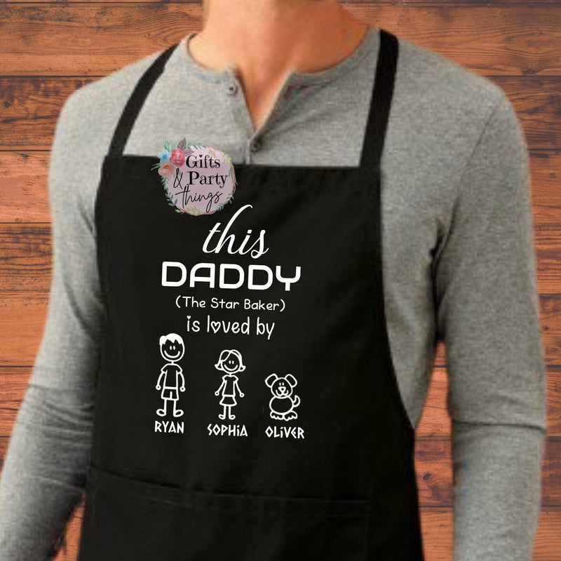 This Daddy Is Loved By Custom Apron | Star Baker