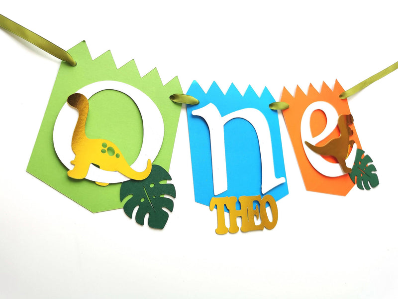 Personalised Dinosaur Highchair Banner