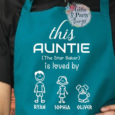 This Auntie Is Loved By Personalised Apron | Star Baker