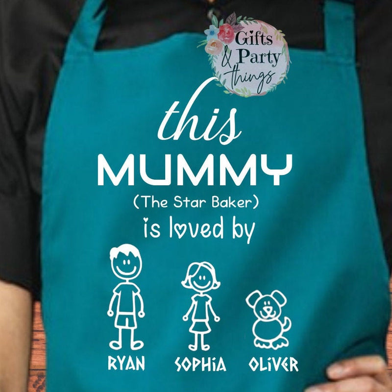 This Mummy Is Loved By Personalised Apron | Star Baker