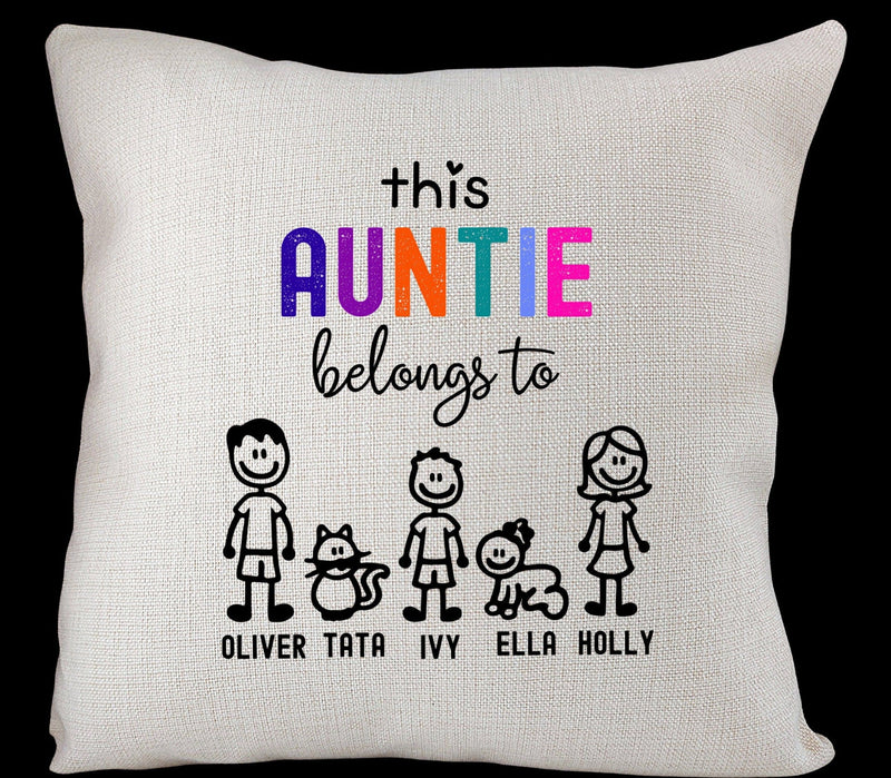 This Auntie Belongs To Personalised Cushion