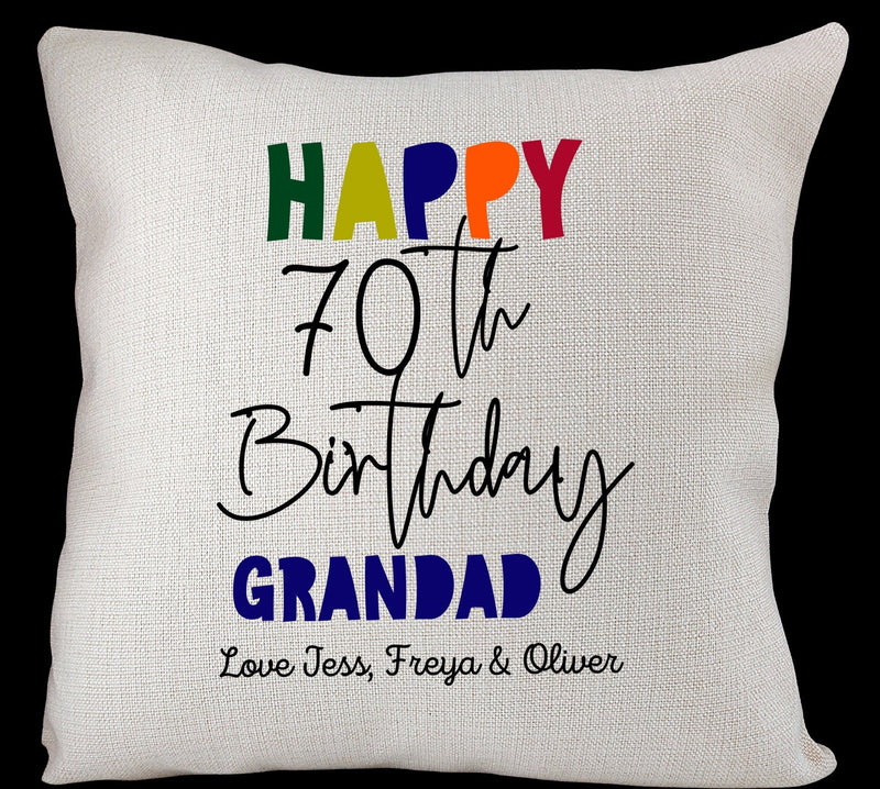 Happy Birthday Grandad Cushion - Any Age