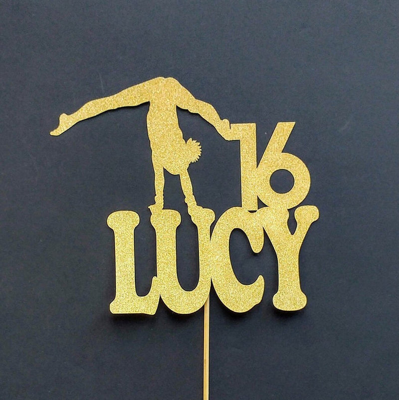 Personalised Female Gymnast Cake topper