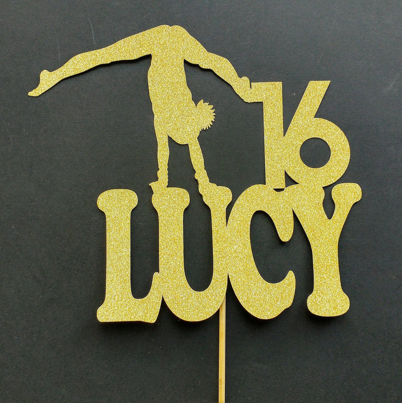 Personalised Female Gymnast Cake topper