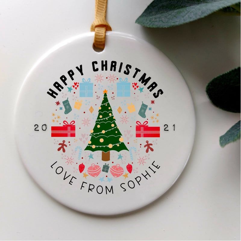 Personalised Merry Christmas Tree Ornament