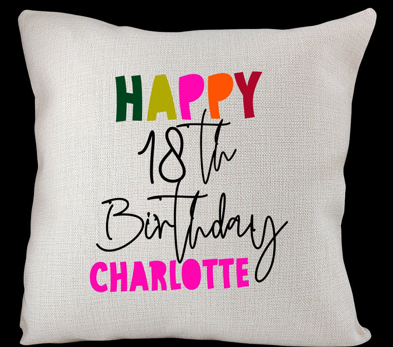 Custom Name Birthday Cushion - Any Age