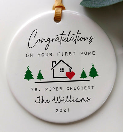 Congratulations On Your First Home Personalised Ornament