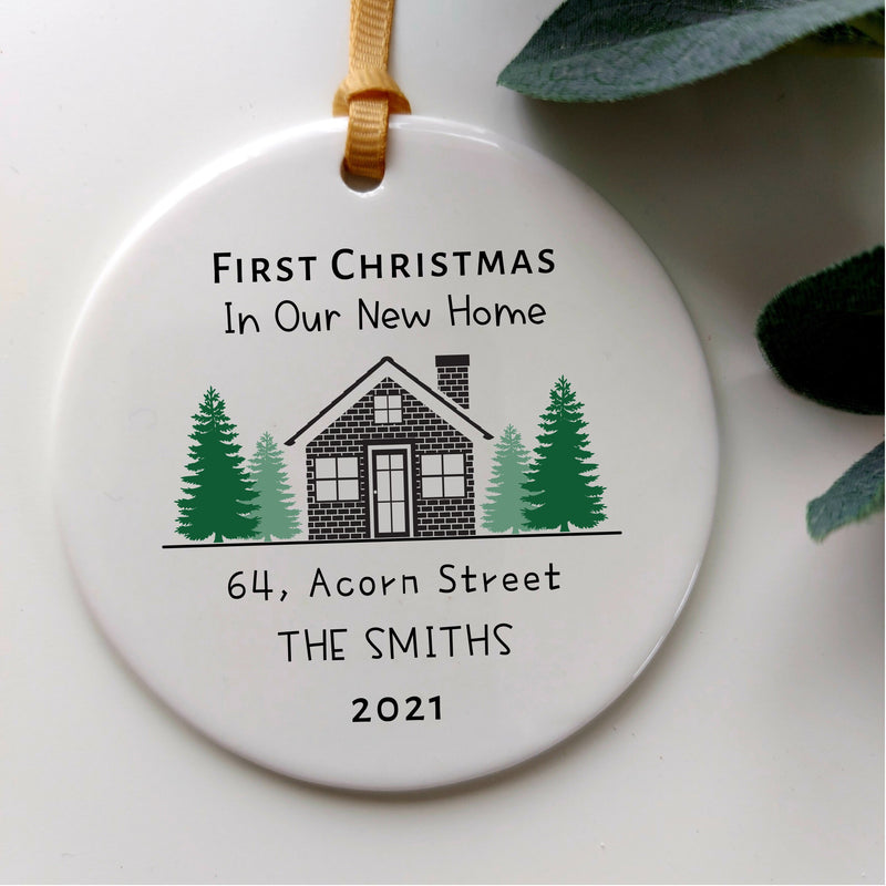 Personalised New Home First Christmas Tree Decoration