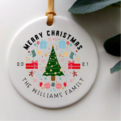 Personalised Merry Christmas Tree Ornament