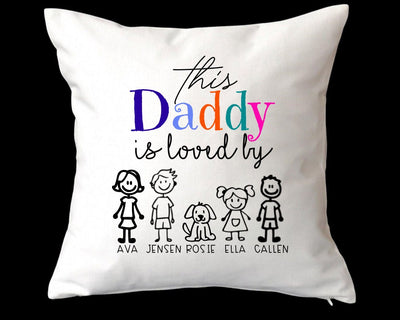 This Daddy Is Loved By Personalised Cushion