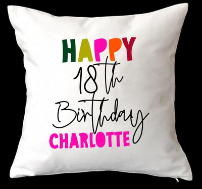 Custom Name Birthday Cushion - Any Age