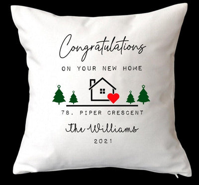 Personalised New Home Congratulations Cushion