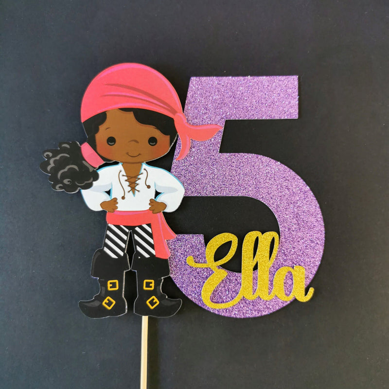 Pirate girl cake topper