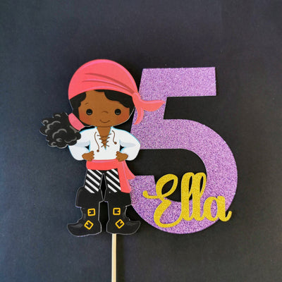 Personalised Pirate Girl Cake topper