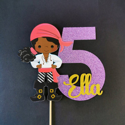 Personalised Pirate Girl Cake topper