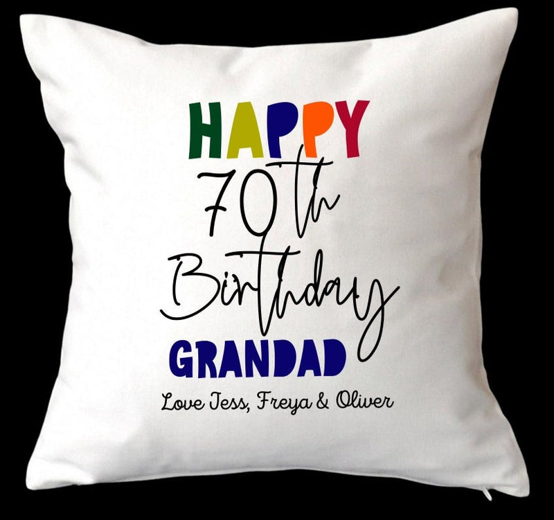 Happy Birthday Grandad Cushion - Any Age