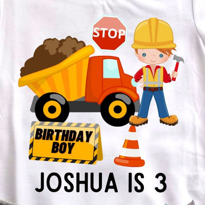 Personalised Construction Truck T-shirt