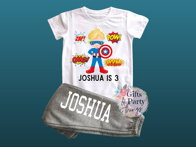 Personalised Superhero Boy T-shirt