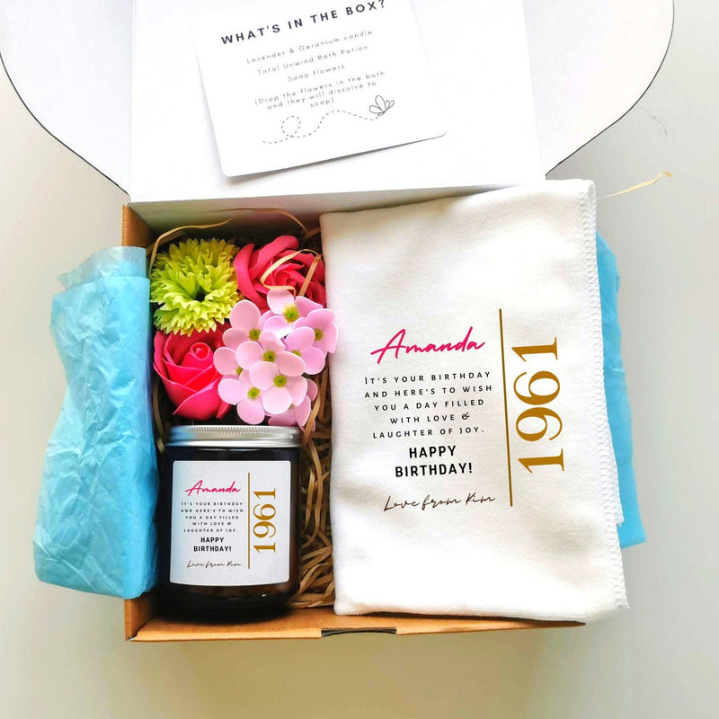 Personalised Pamper & Spa Birthday Gift Box for Her