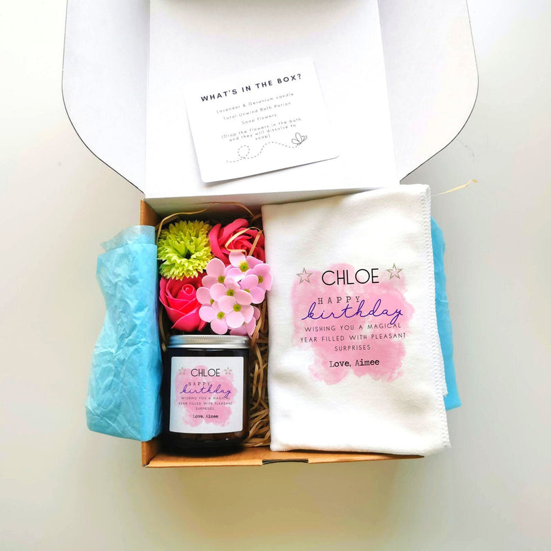 Personalised Pamper & Spa Birthday Gift Box for Her