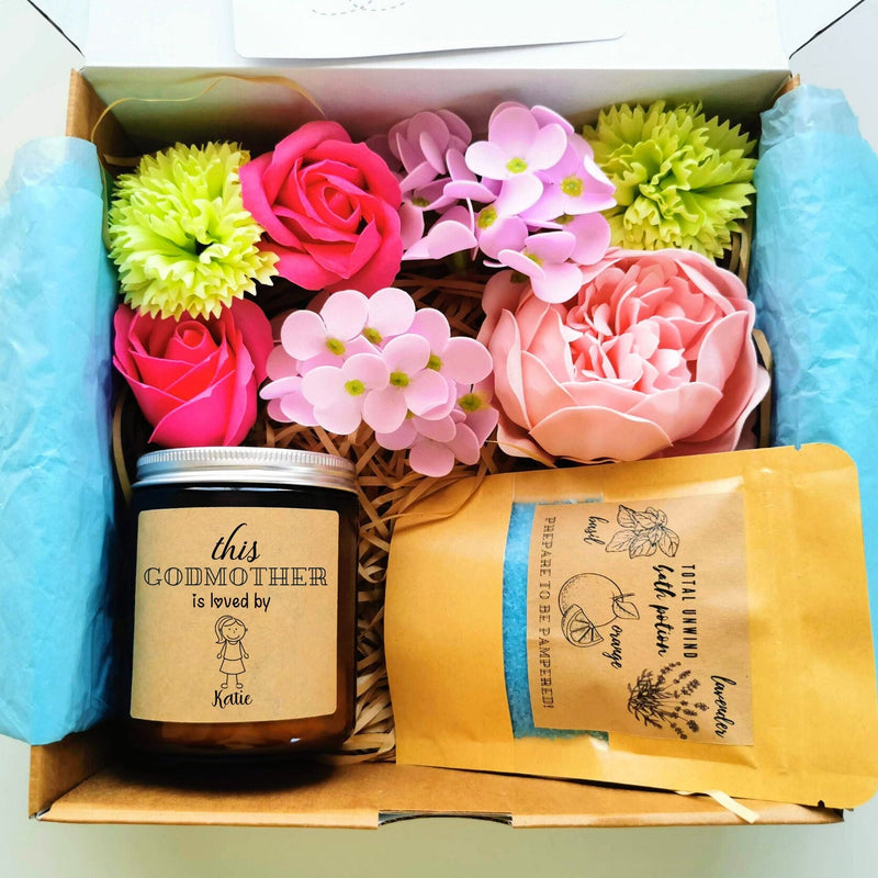 Personalised Pamper & Spa Gift Box for Godmother