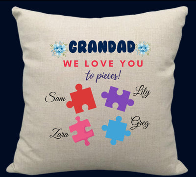 Love You To Pieces Grandad Cushion