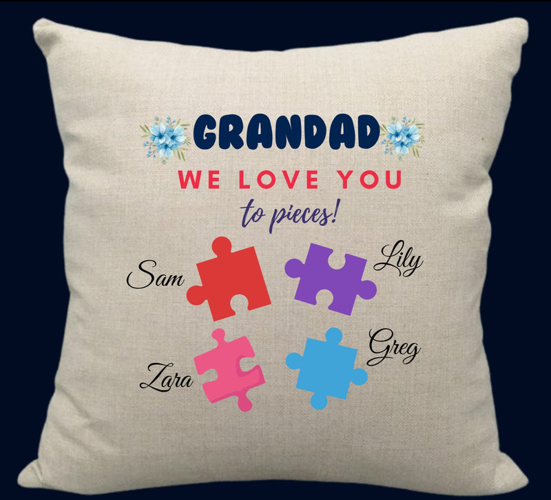 Love You To Pieces Grandad Cushion