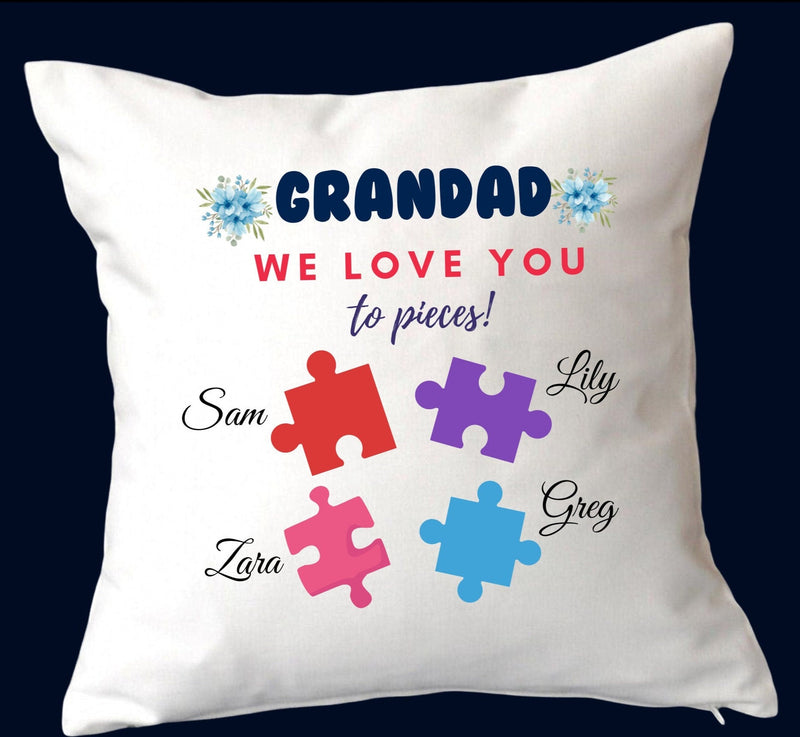 Love You To Pieces Grandad Cushion