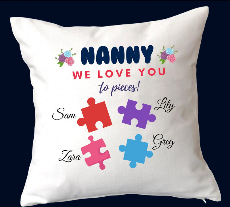 Love You To Pieces Custom Nanny Cushion