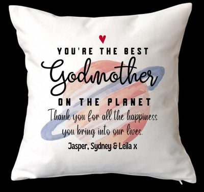 Personalised Cushion Gift for Godmother