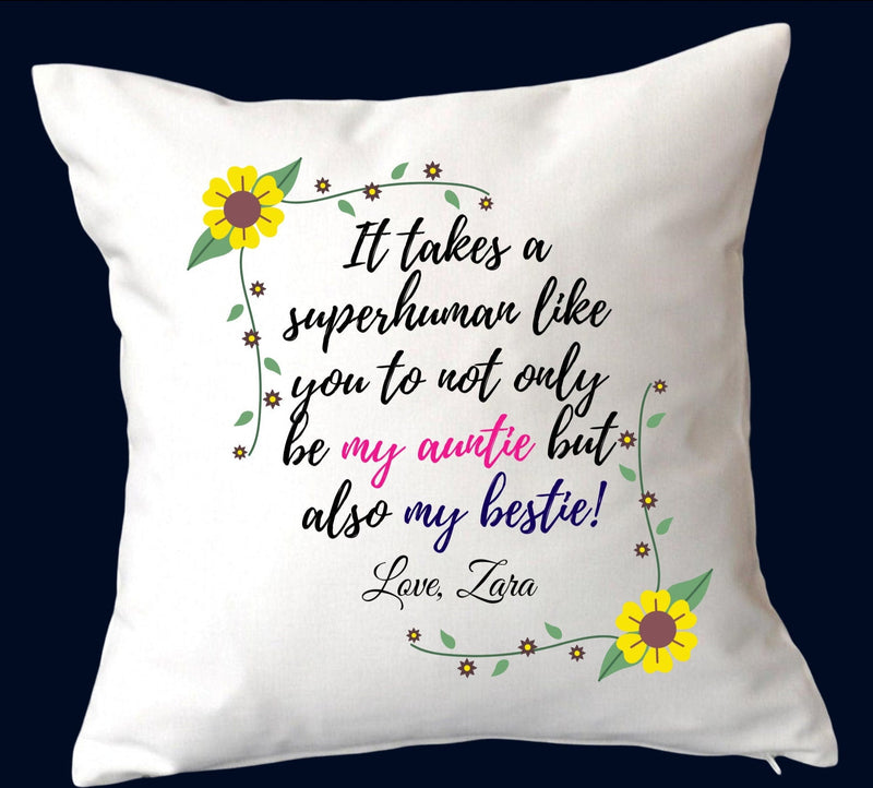 Personalised My Bestie Cushion Gift for Auntie