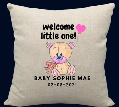 Personalised Christening Cushion Gift for Newborn