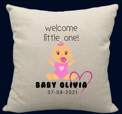 Personalised Christening Cushion Gift for Newborn