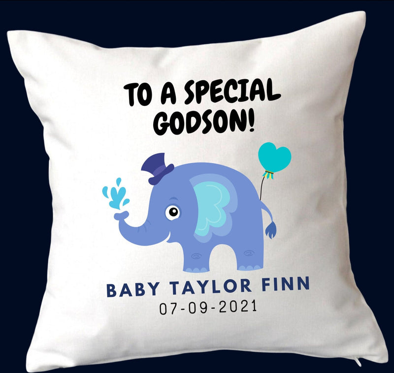 personalised godson cushion