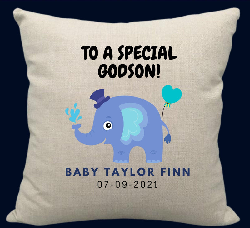 personalised godson cushion