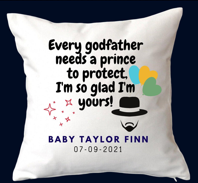 Personalised Christening Cushion Gift for Newborn