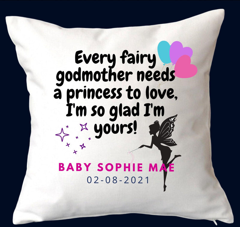 Personalised Christening Cushion Gift for Newborn