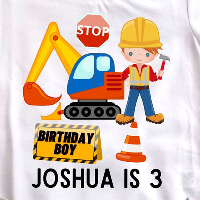 Personalised Digger Truck T-shirt